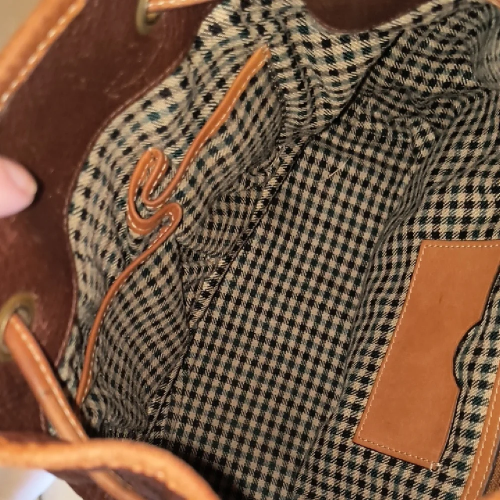 Ghurka Maroon Leather Bucket Bag - Picture 15 of 15